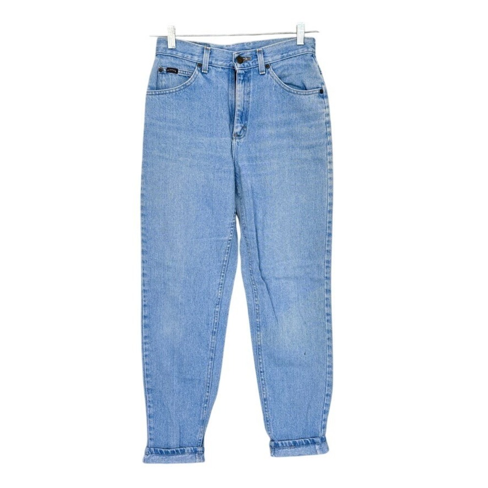 Vintage 90s Denim Riders Mom Jeans Womens 6 Waist 28 Blue Denim Faded light Wash